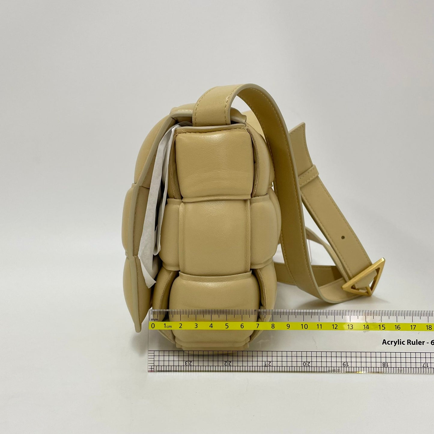 Bottega Veneta Cassette Padded Shoulder Bag Beige