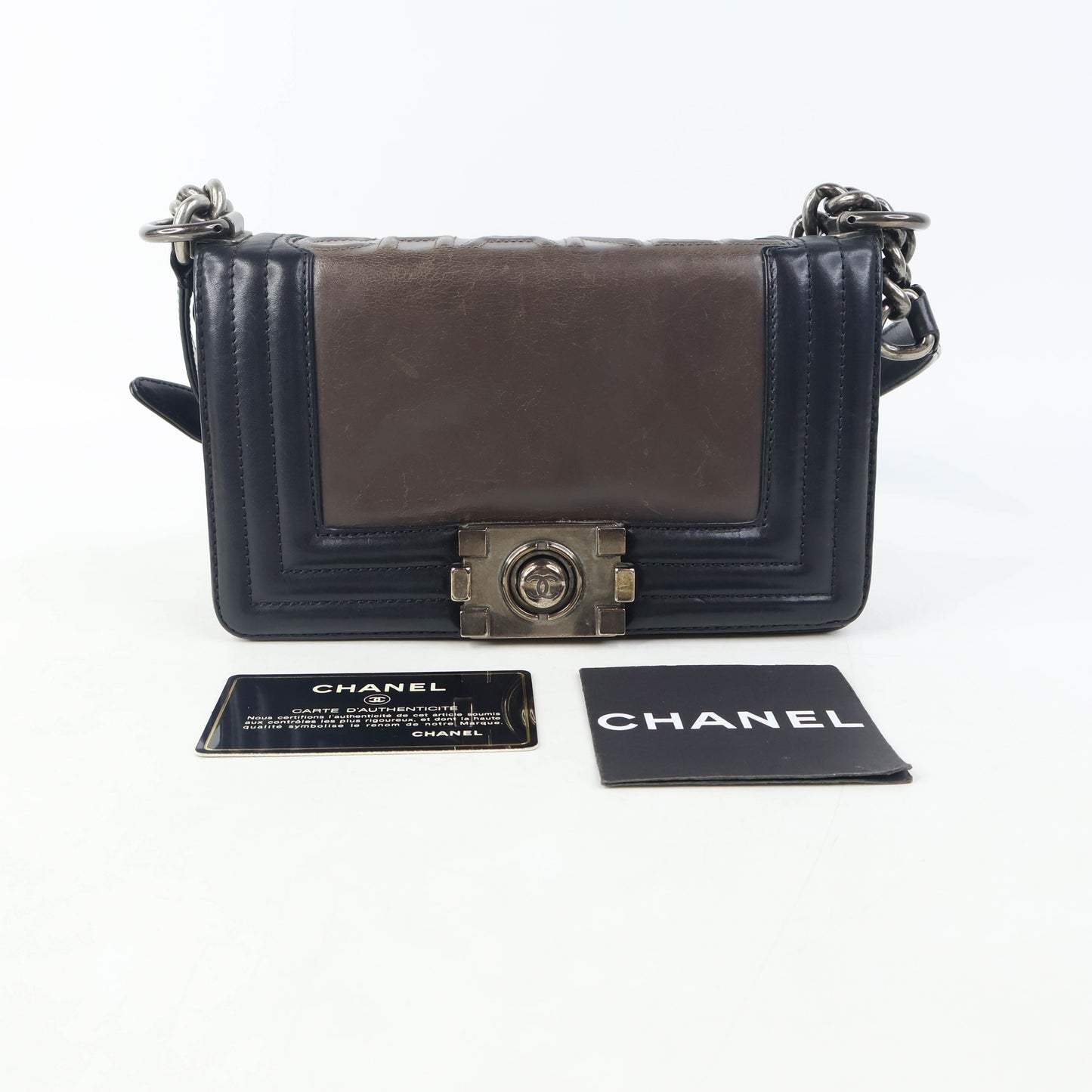 Chanel Boy 8" Brown Black