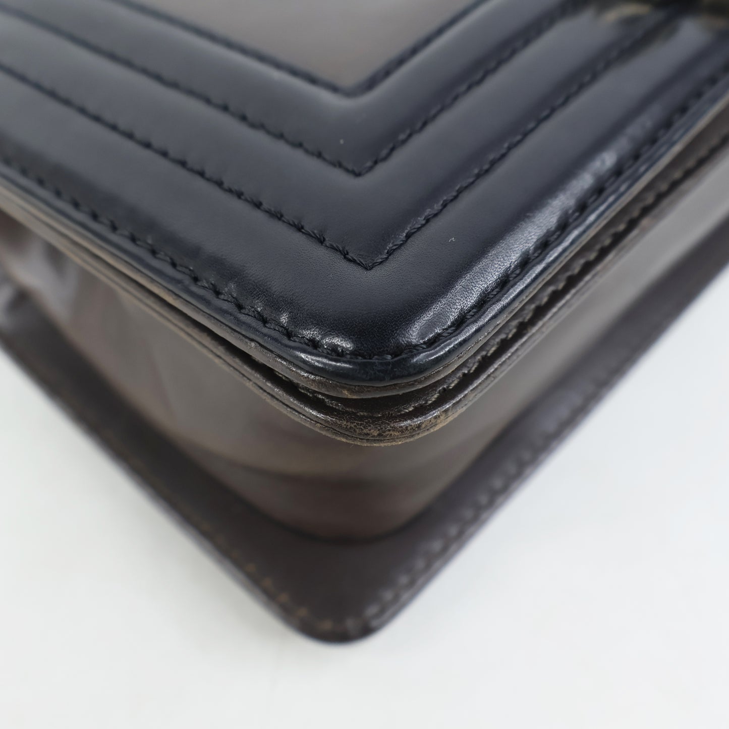 Chanel Boy 8" Brown Black