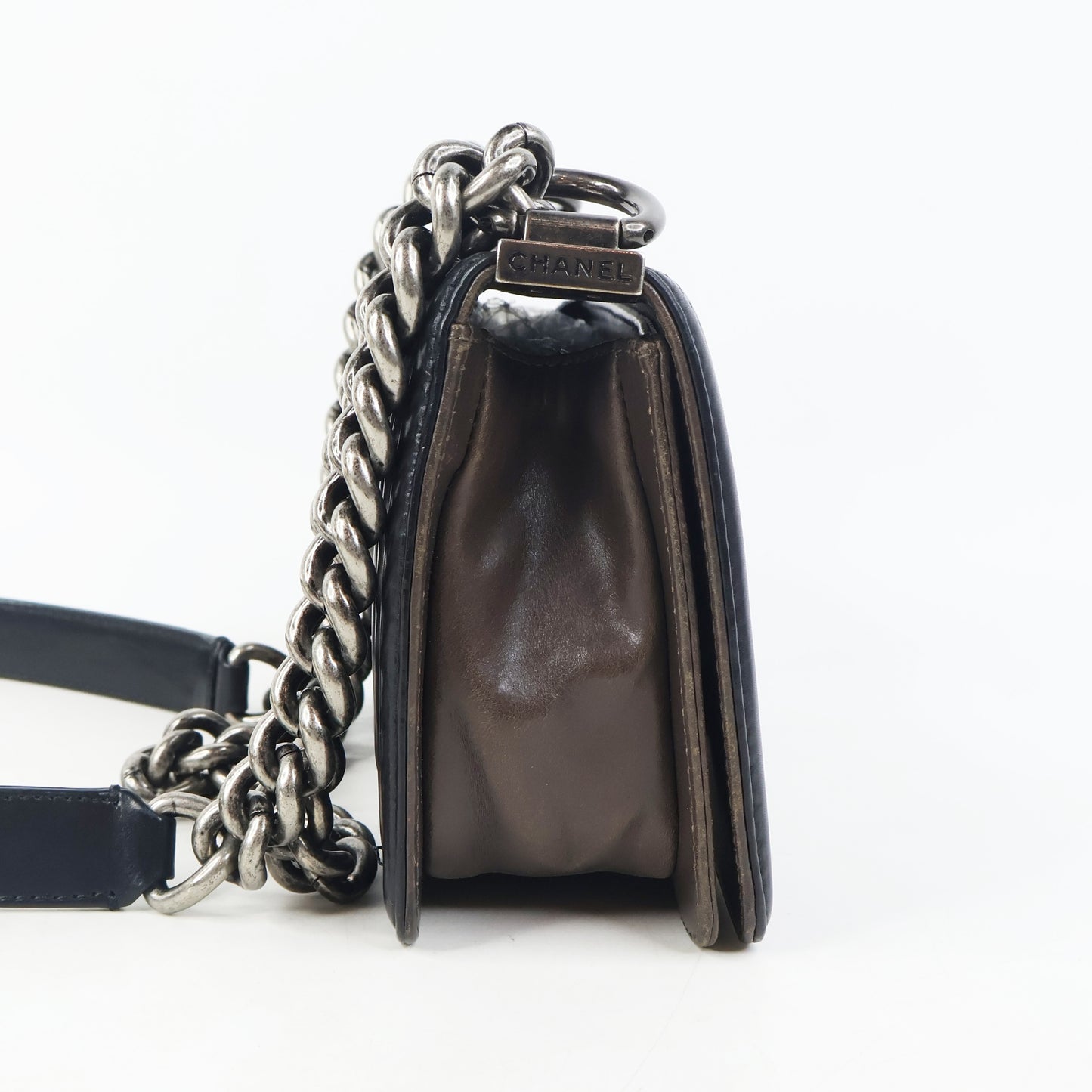 Chanel Boy 8" Brown Black