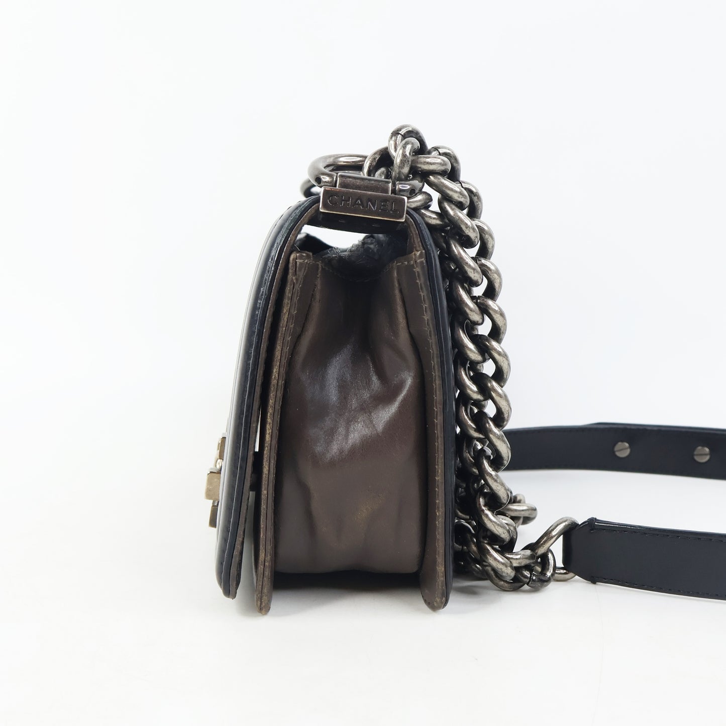 Chanel Boy 8" Brown Black