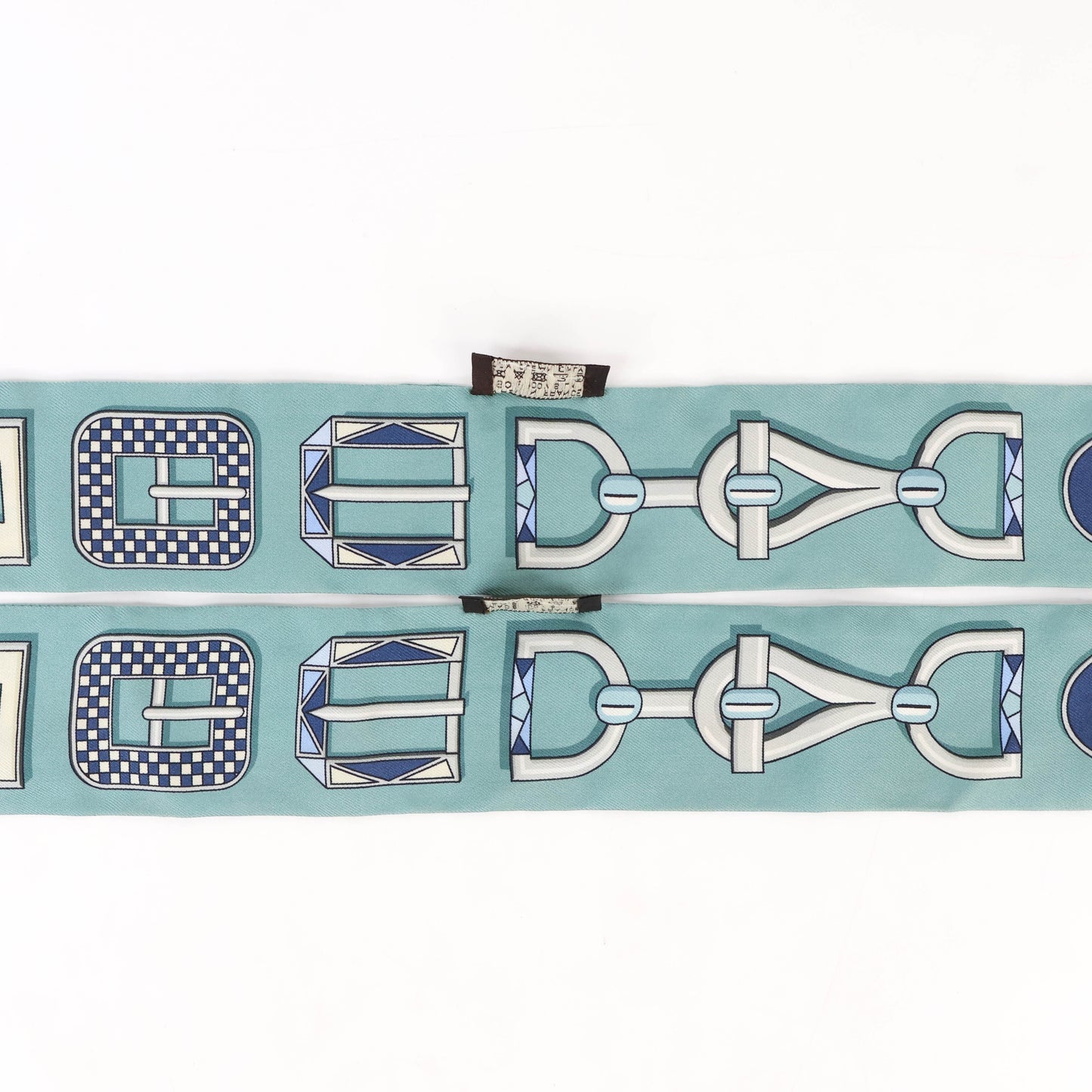 Hermes Twilly x2 "Carre En Bloucles" Blue