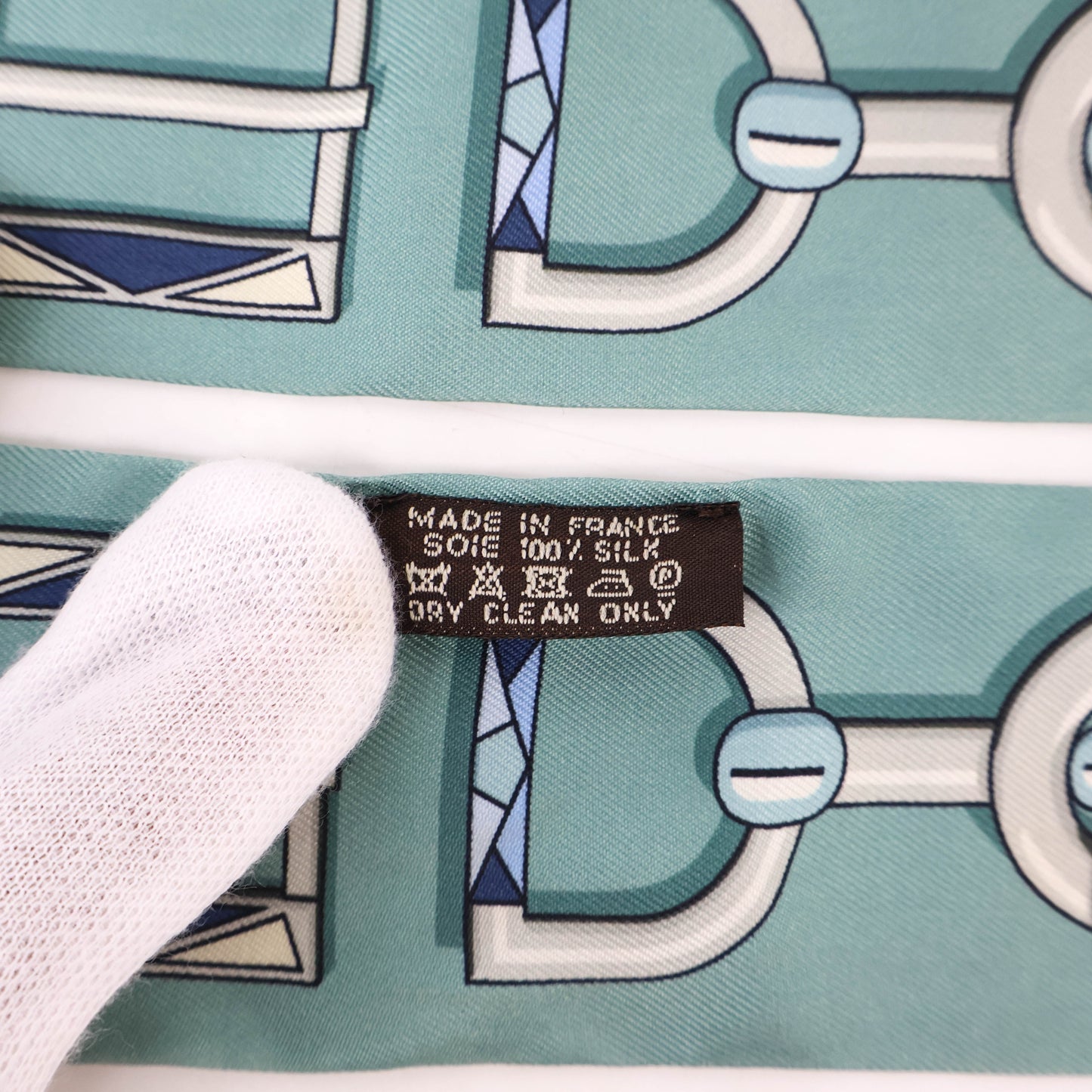 Hermes Twilly x2 "Carre En Bloucles" Blue