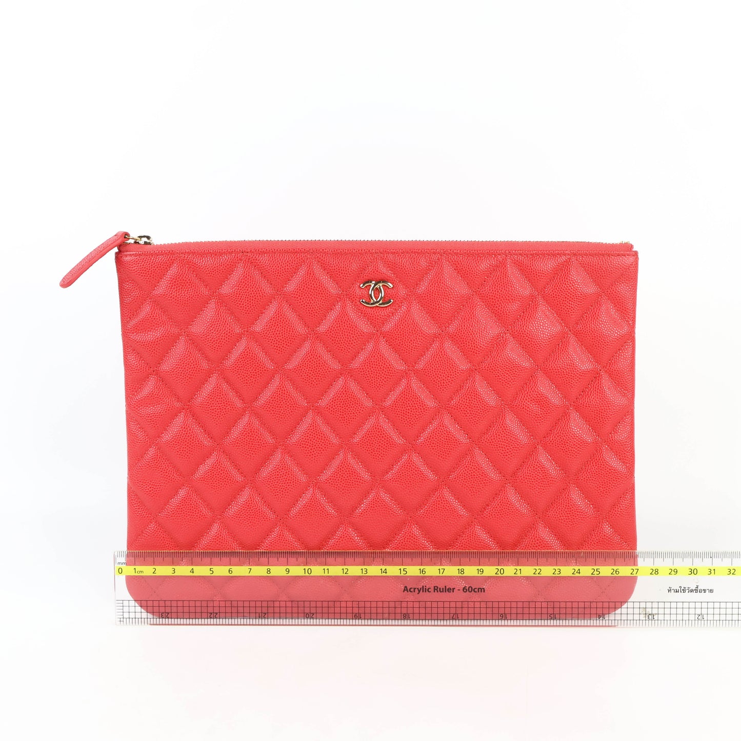 Chanel Classic Medium Clutch Red Lamb GHW