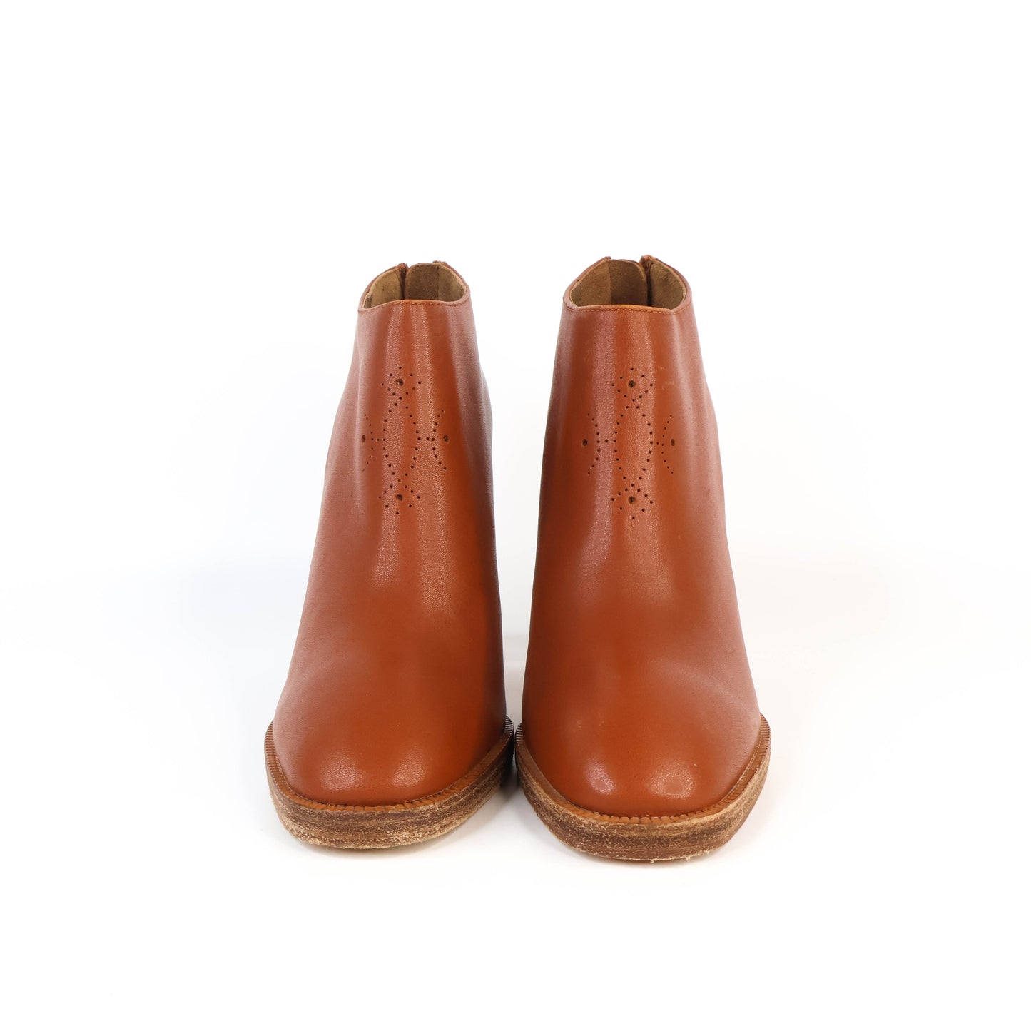 Hermes Ankle Boots Leather Gold 38