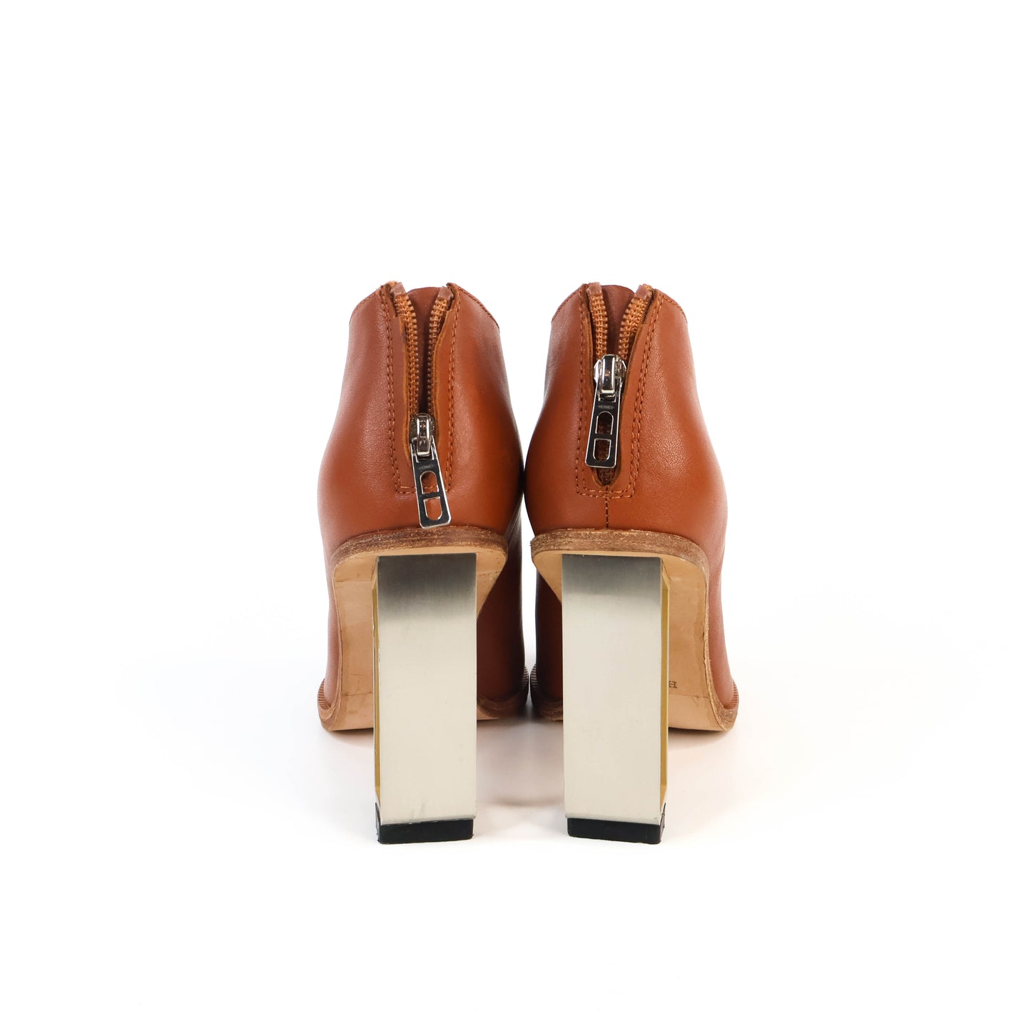 Hermes Ankle Boots Leather Gold 38