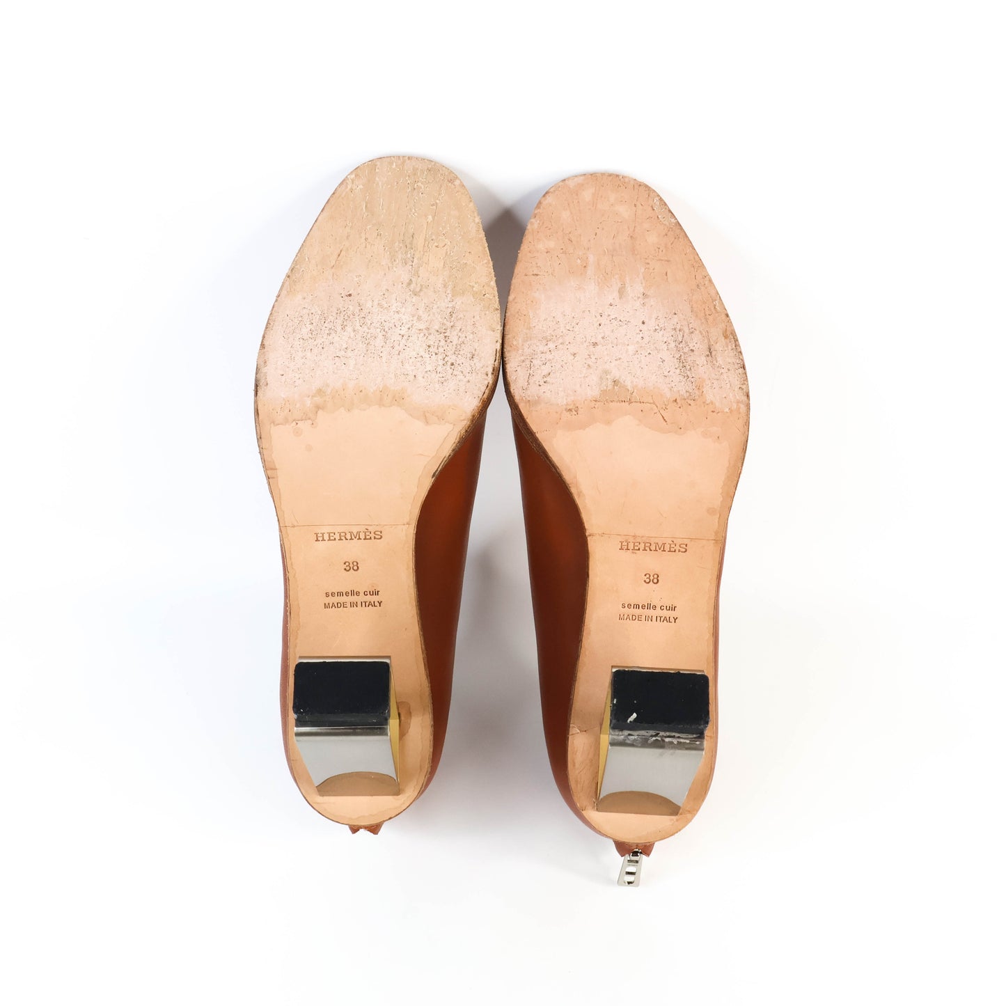 Hermes Ankle Boots Leather Gold 38