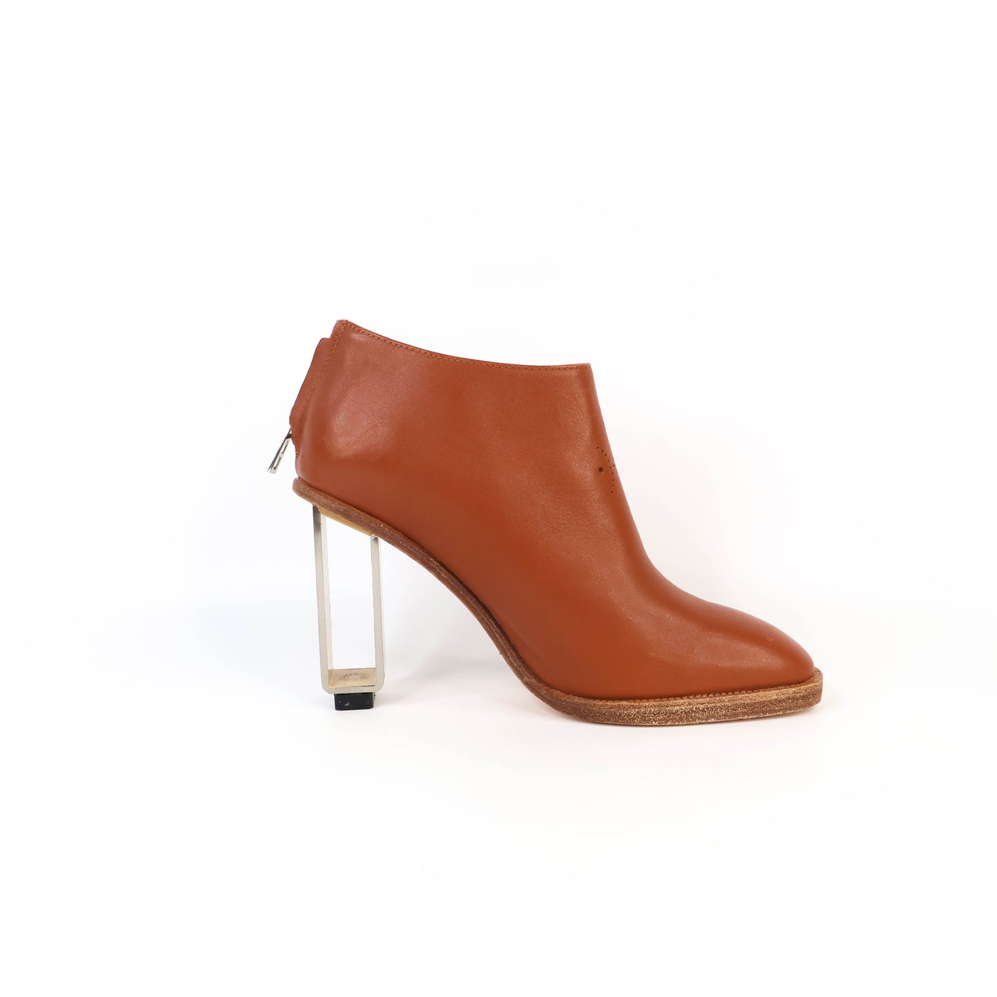 Hermes Ankle Boots Leather Gold 38