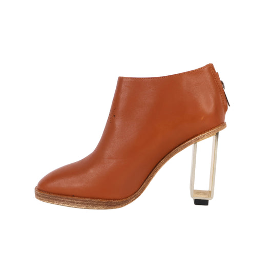 Hermes Ankle Boots Leather Gold 38