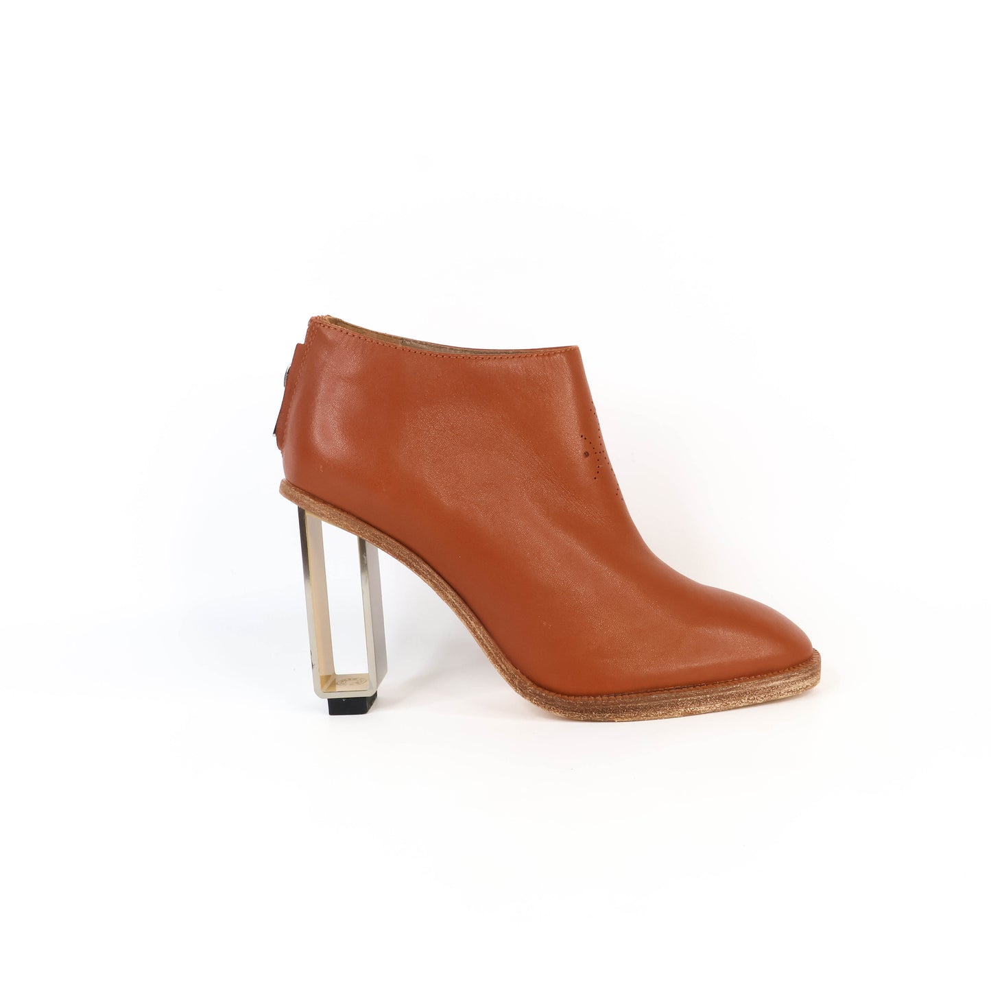 Hermes Ankle Boots Leather Gold 38