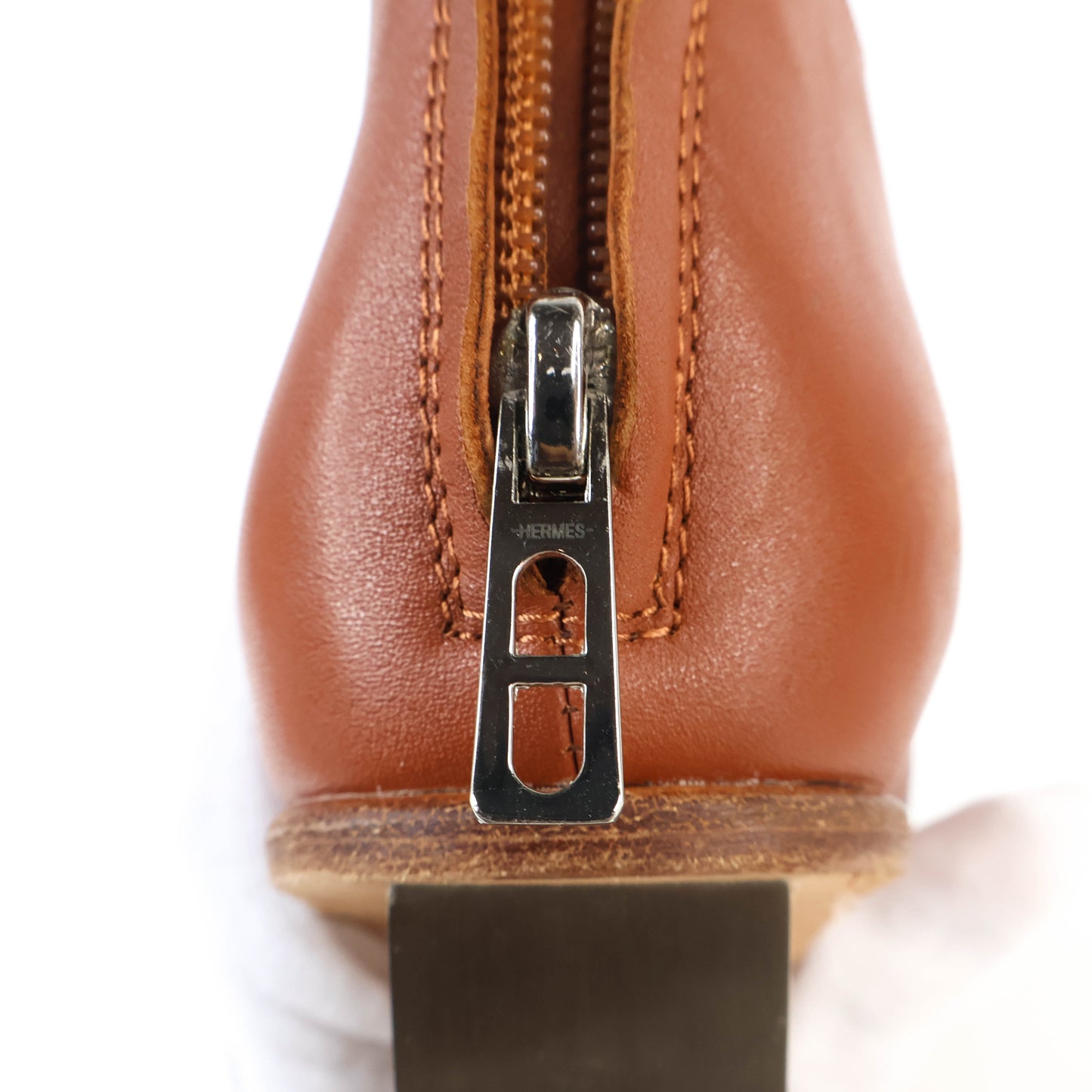 Hermes Ankle Boots Leather Gold 38