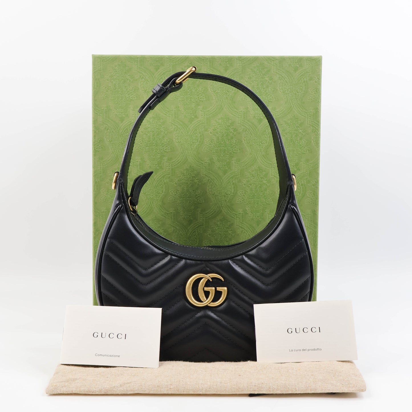 Gucci Marmont Half Moon Mini Black