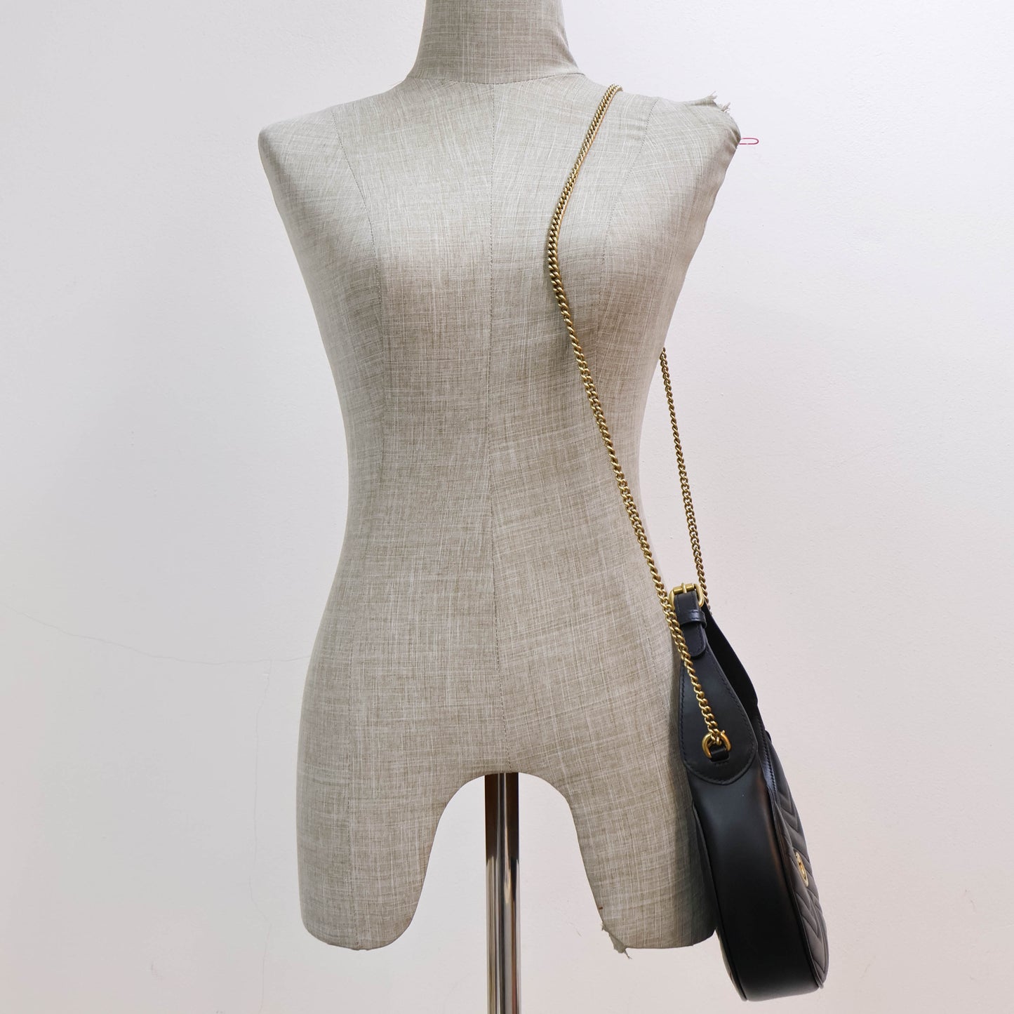 Gucci Marmont Half Moon Mini Black