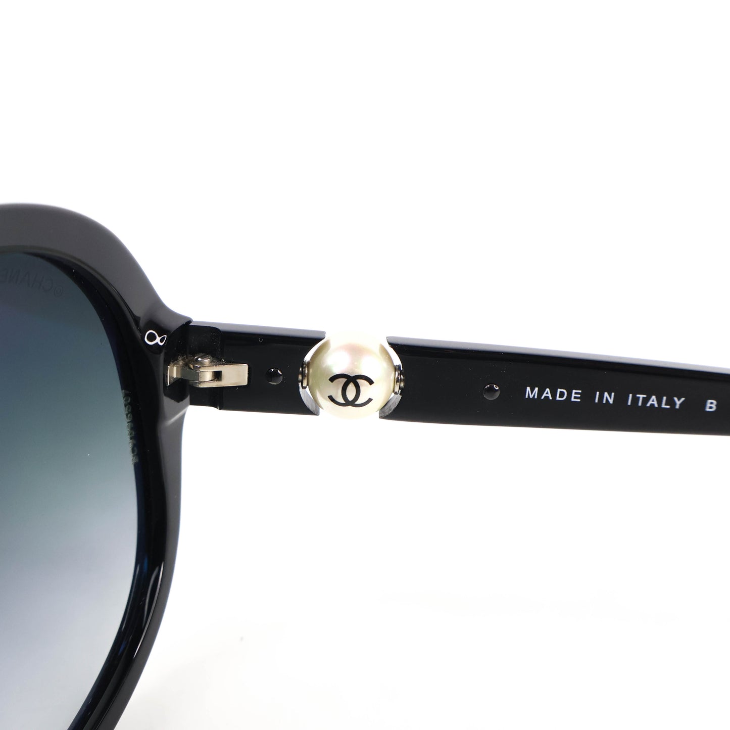 Chanel Sunglasses Black With Pearl