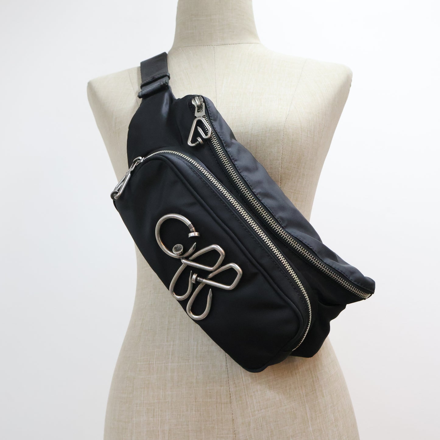 Off White Belt Bag Nylon Black