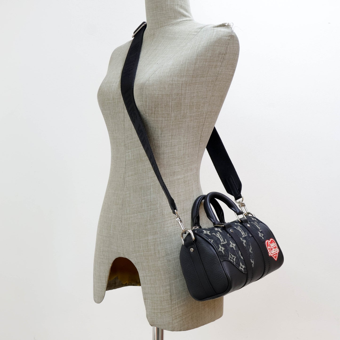 Louis Vuitton x Nigo Keepall XS Denim Monogram Black