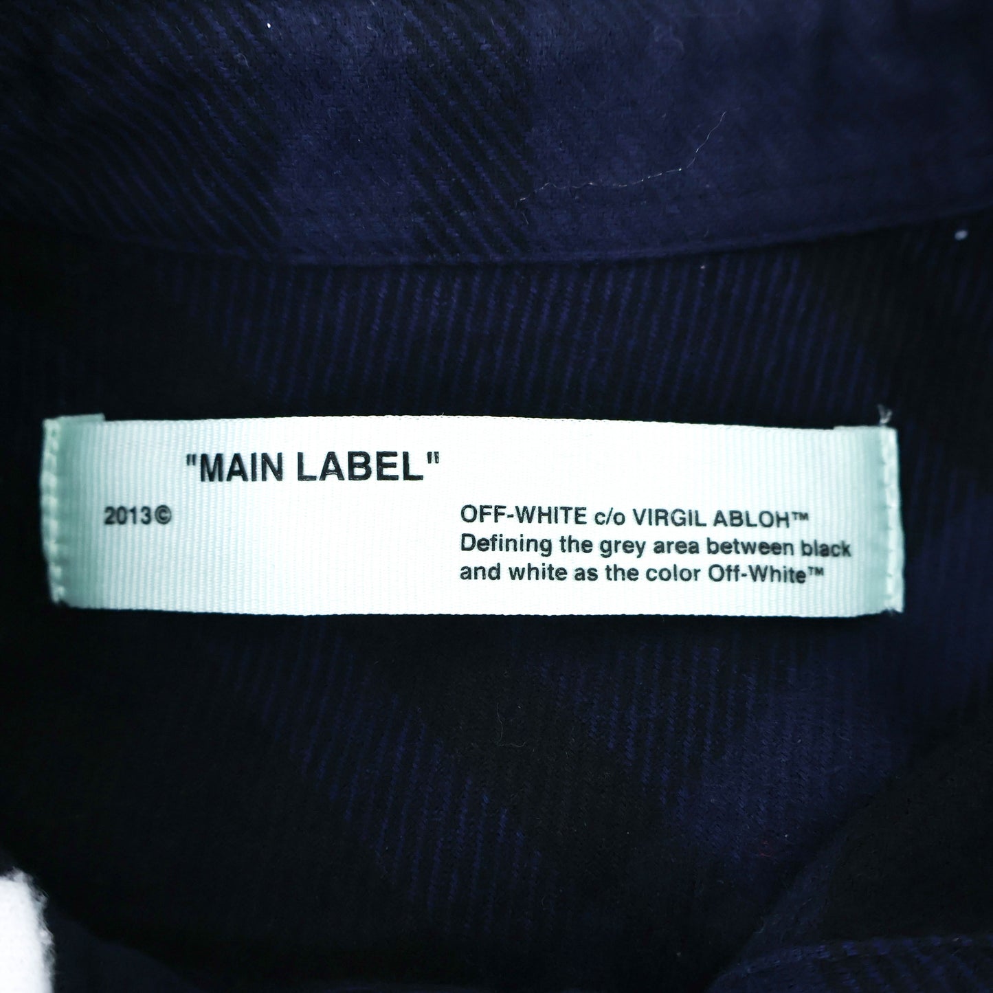 OFF-WHITE Stencil Flannel Shirt Black/Blue