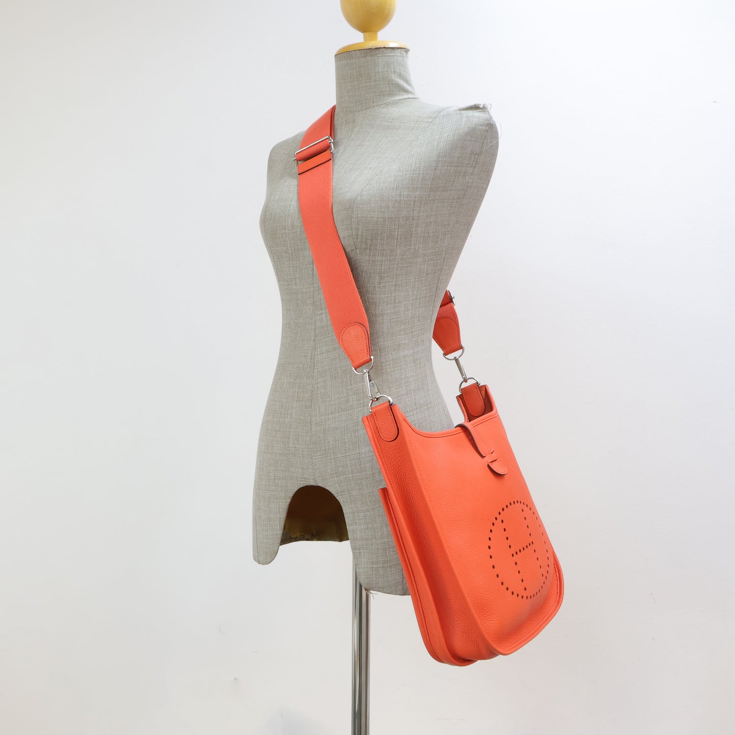 Hermes Evelyne PM Orange Poppy PHW