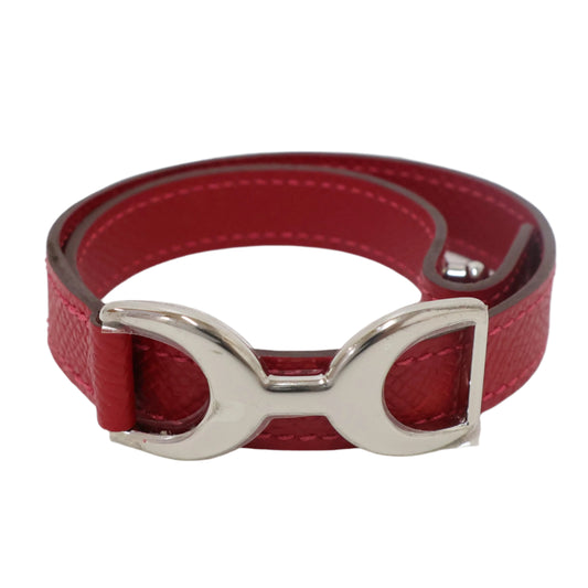 Hermes Bracelet Epsom Rouge Cassaque