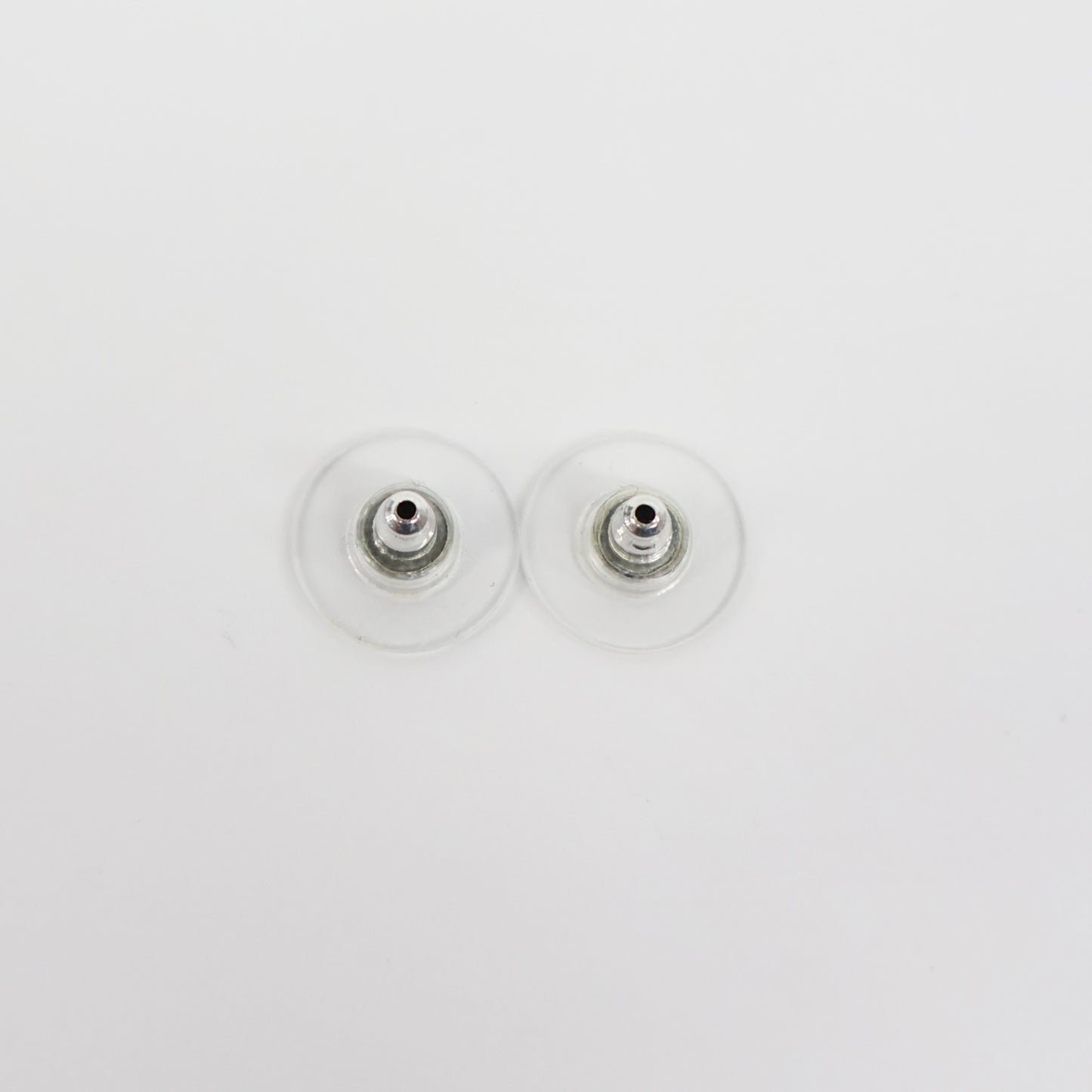 Chanel Earrings Drop CC Crystal Silver