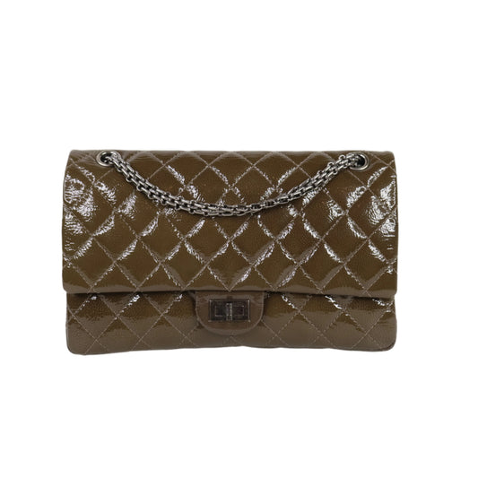 Chanel Reissue 226 Olive Brown Patent SHW