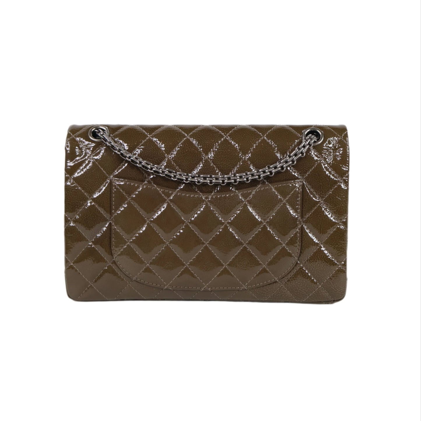 Chanel Reissue 226 Olive Brown Patent SHW