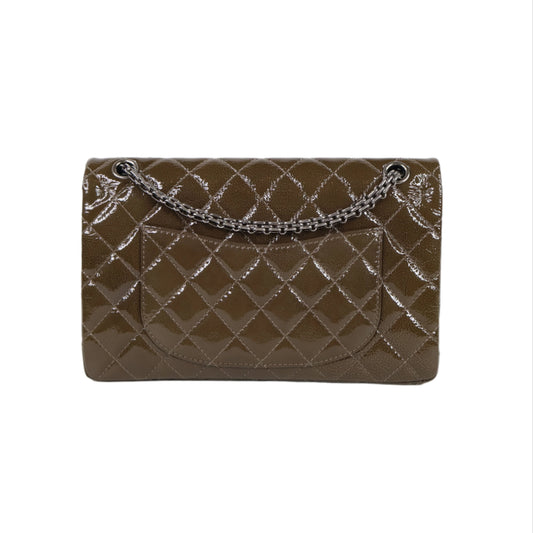 Chanel Reissue 226 Olive Brown Patent SHW