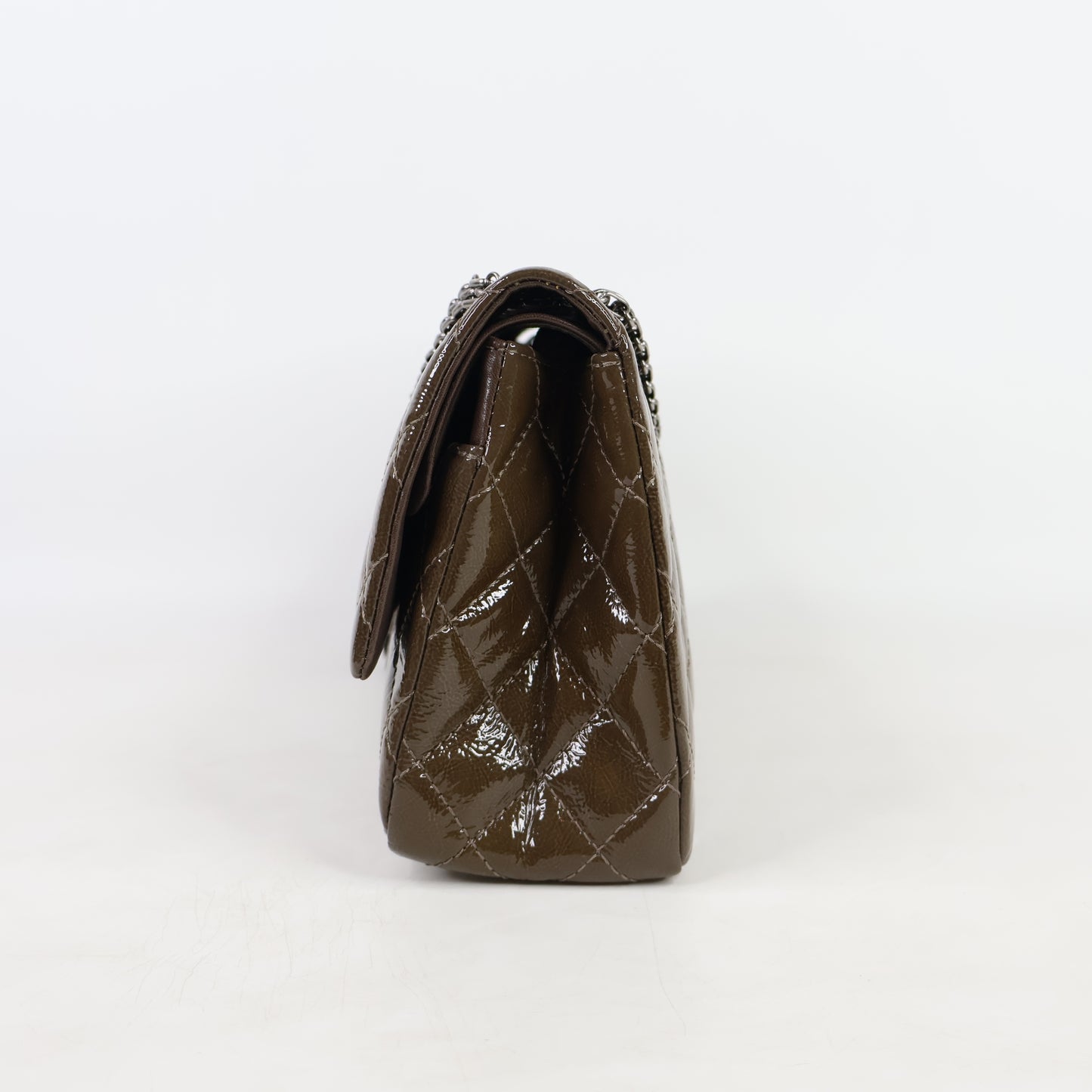 Chanel Reissue 226 Olive Brown Patent SHW