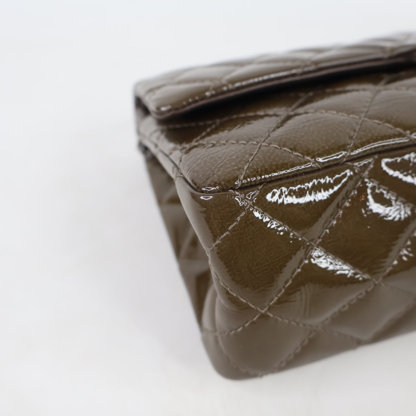 Chanel Reissue 226 Olive Brown Patent SHW