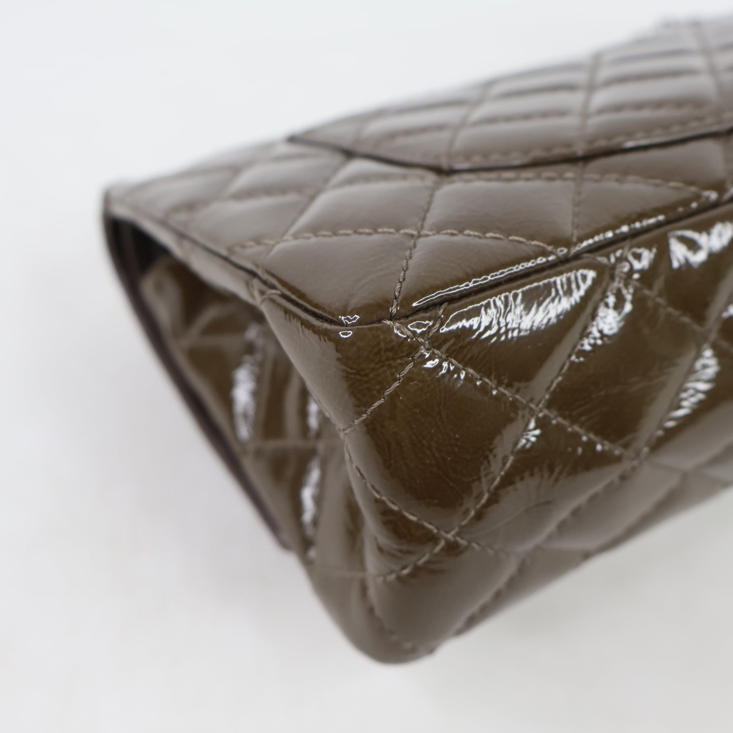 Chanel Reissue 226 Olive Brown Patent SHW