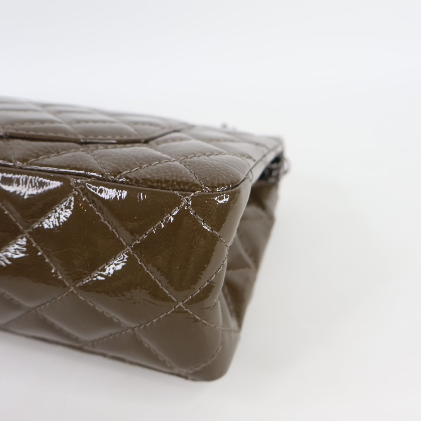Chanel Reissue 226 Olive Brown Patent SHW