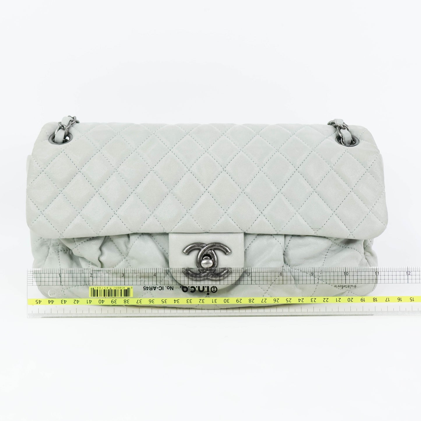 Chanel Calfskin Flap Bag Grey