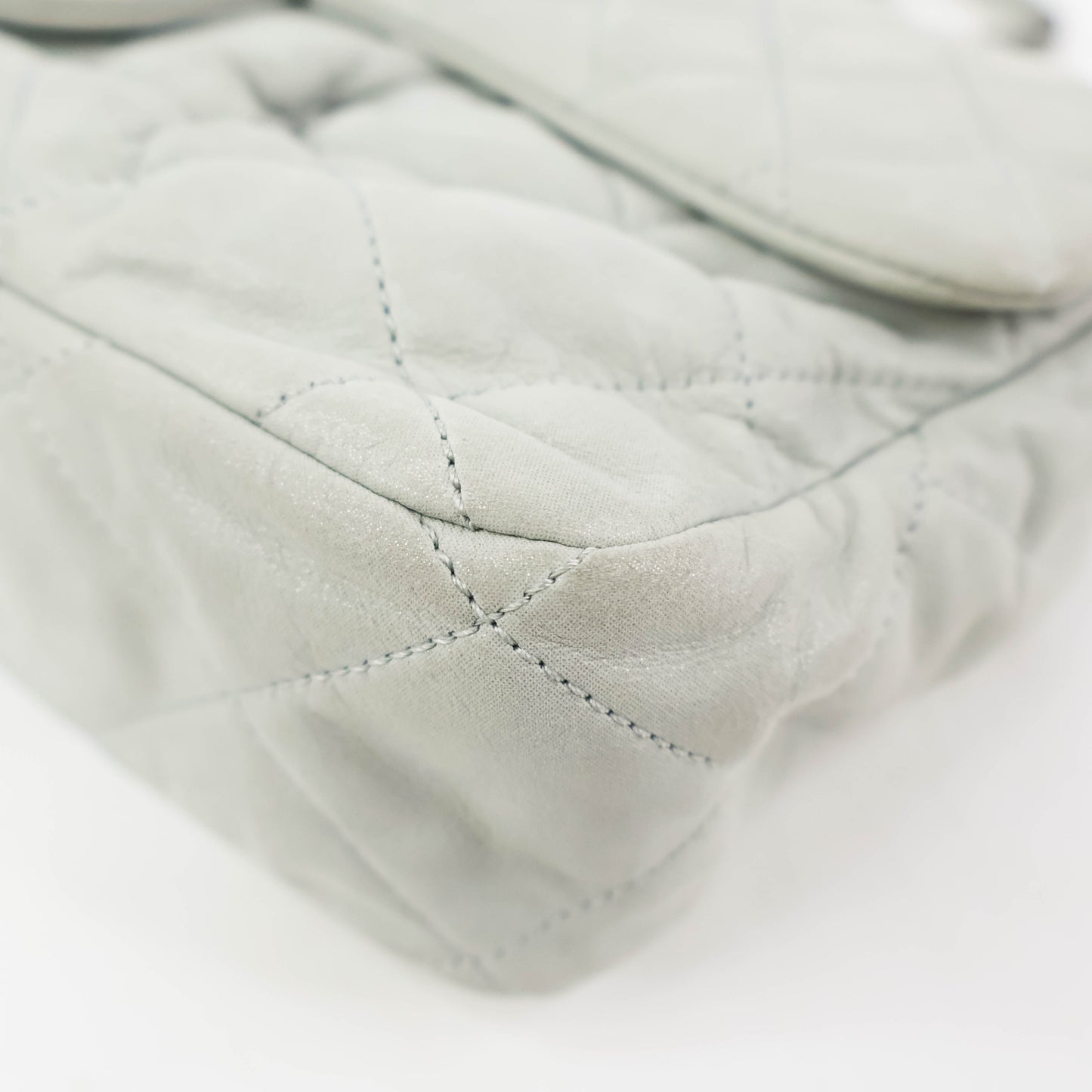 Chanel Calfskin Flap Bag Grey