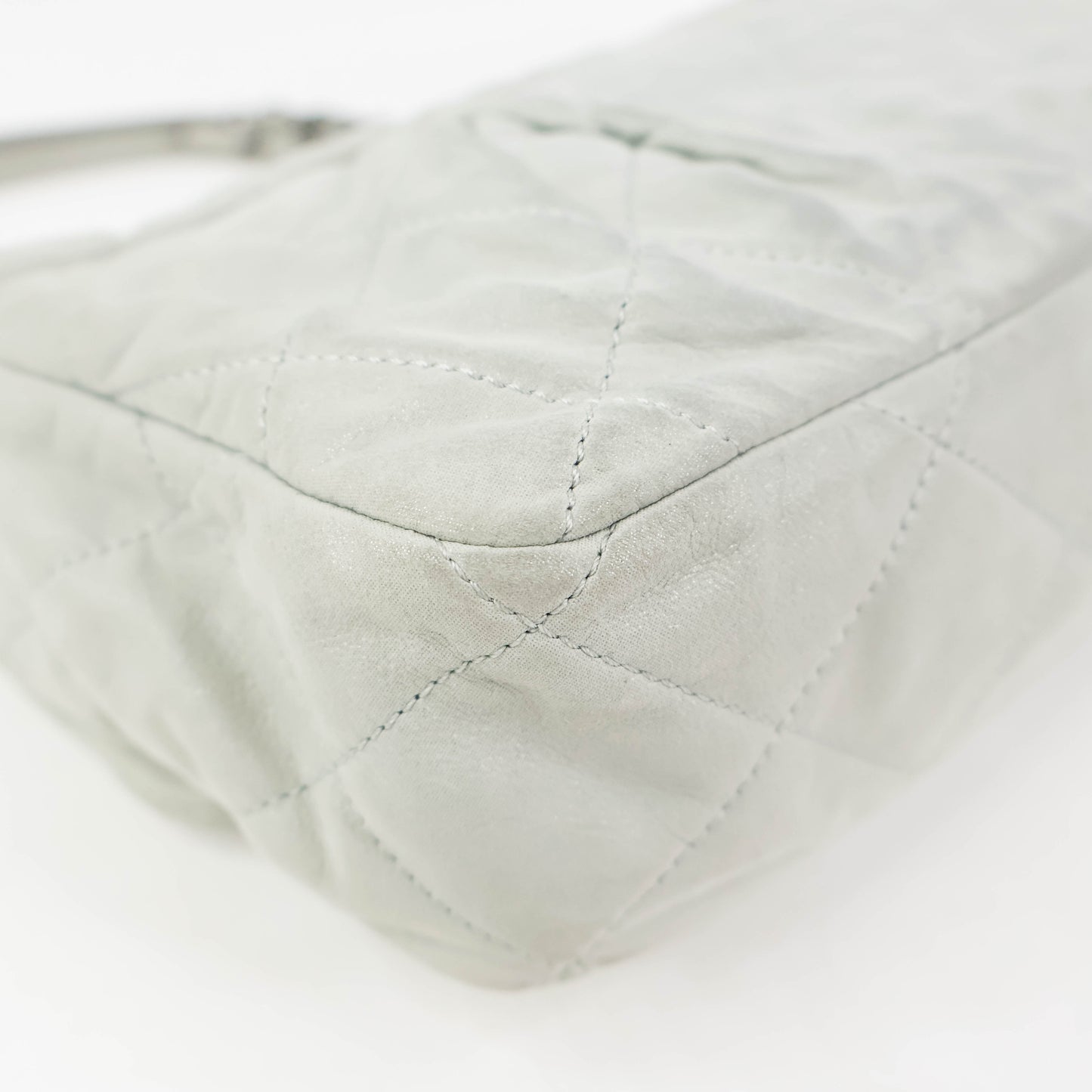 Chanel Calfskin Flap Bag Grey