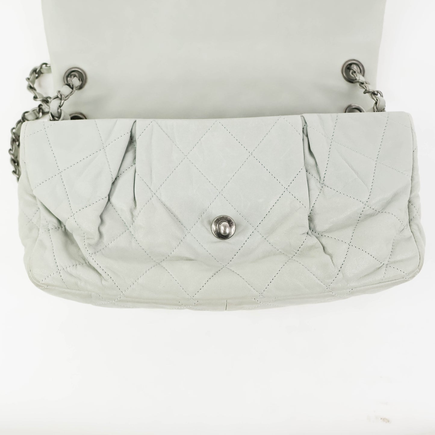 Chanel Calfskin Flap Bag Grey