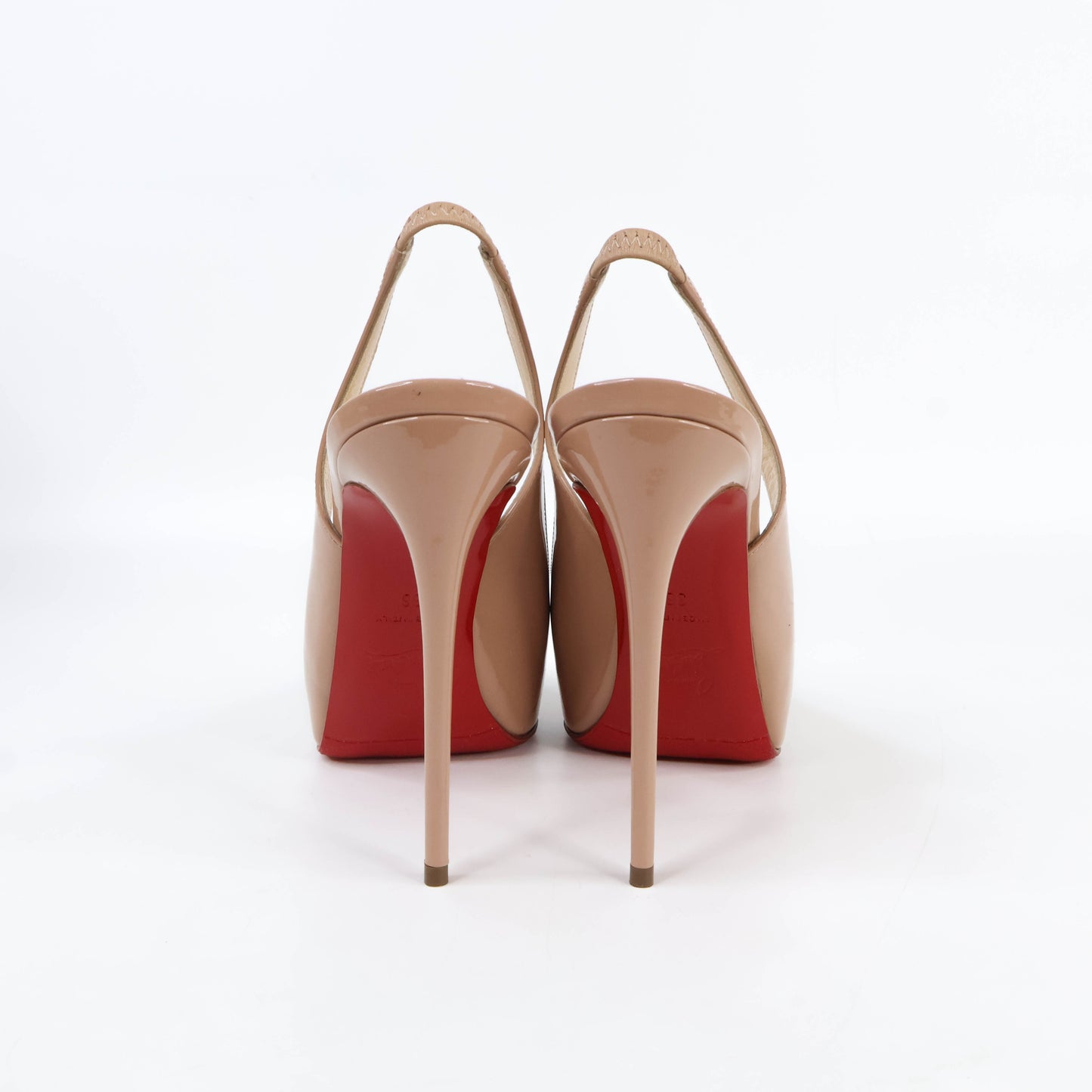 Christian Louboutin Sling Back Patent Nude 36