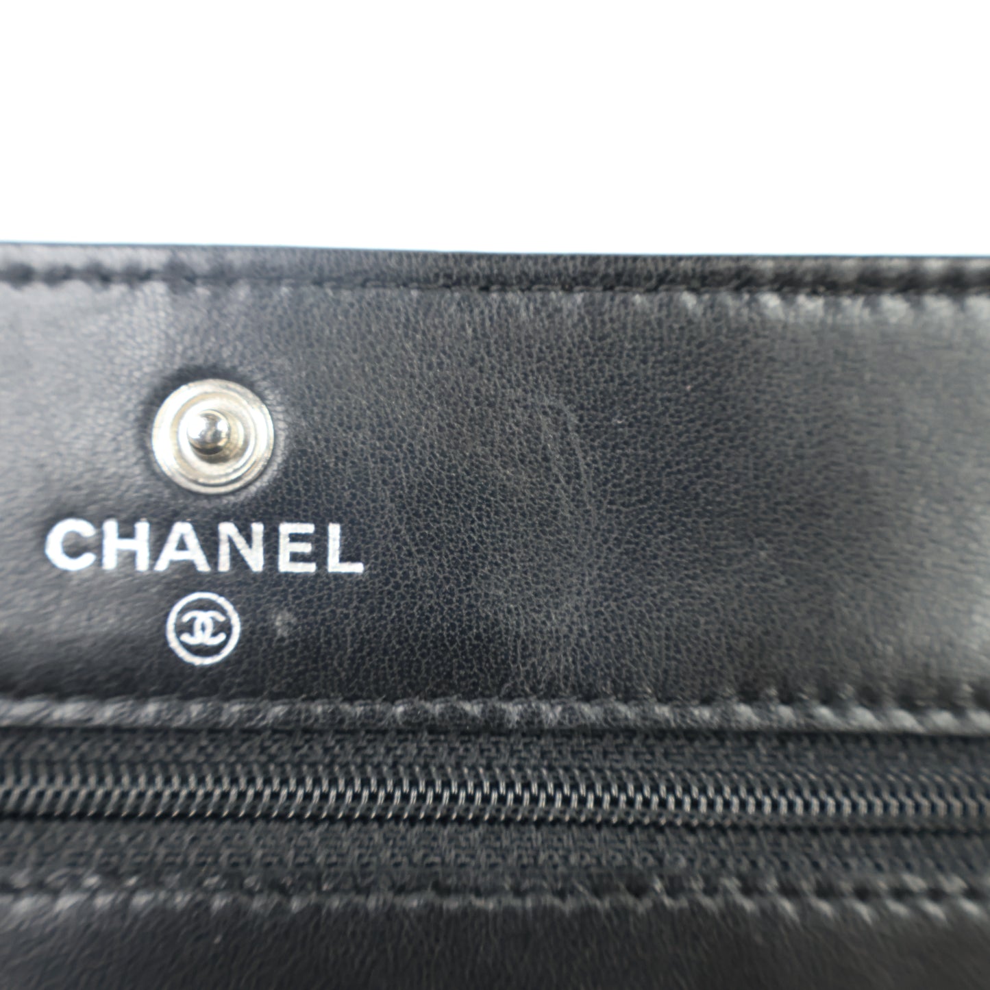 Chanel Lambskin Wallet On Chain Black