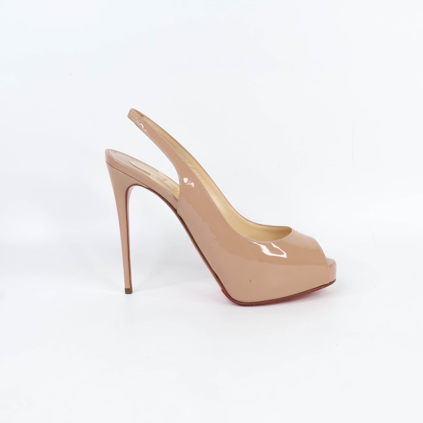 Christian Louboutin Sling Back Patent Nude 36