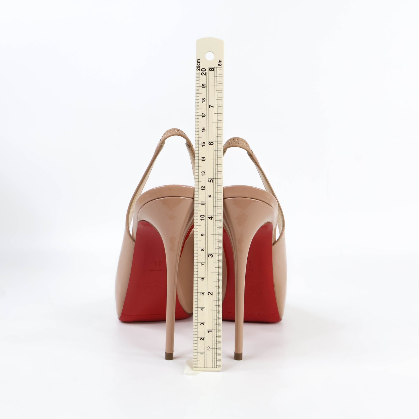Christian Louboutin Sling Back Patent Nude 36