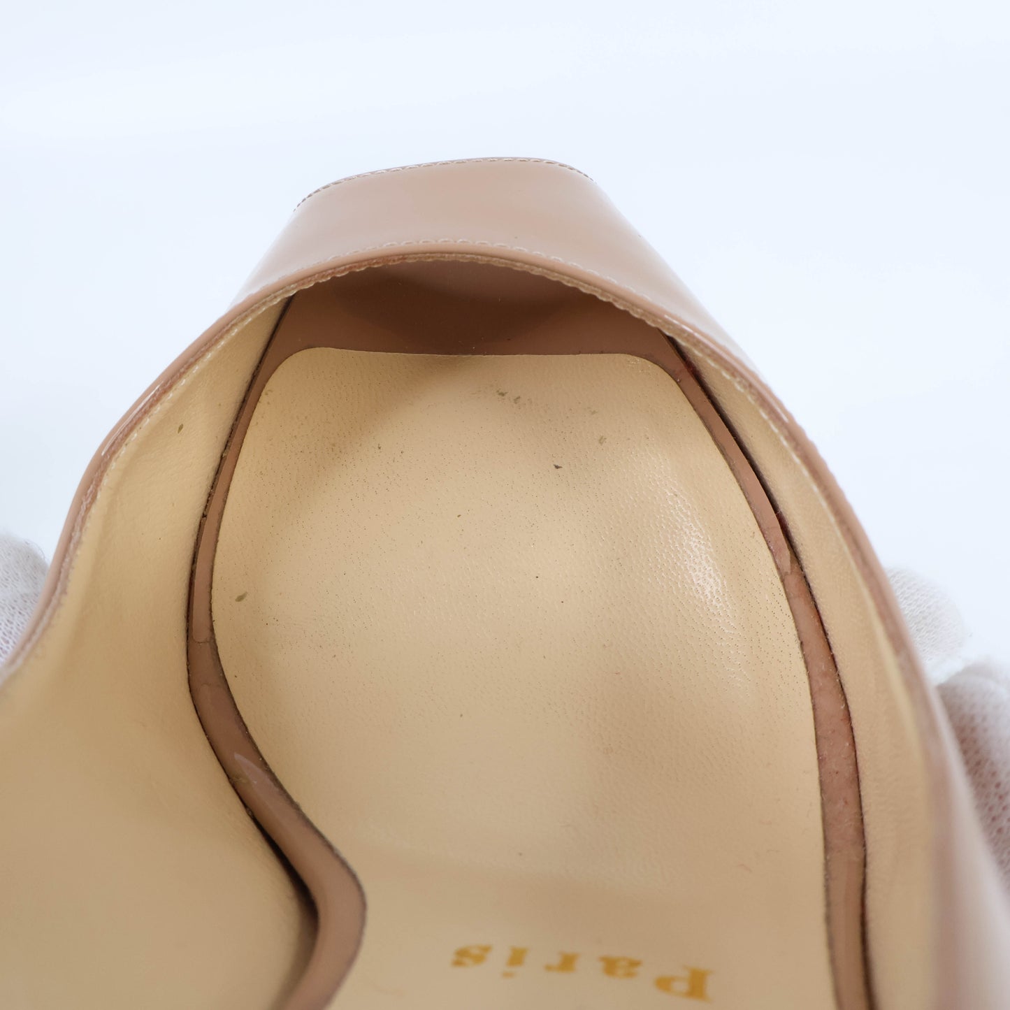 Christian Louboutin Sling Back Patent Nude 36
