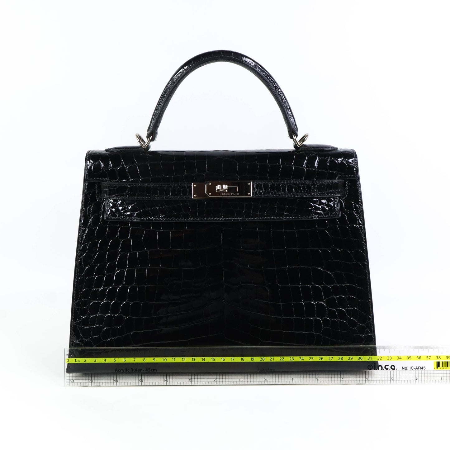 Hermes Kelly32 Black Niloticus shiny