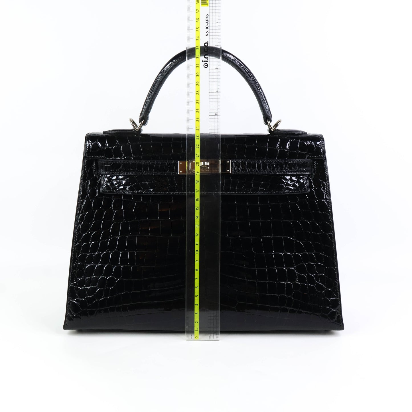 Hermes Kelly32 Black Niloticus shiny