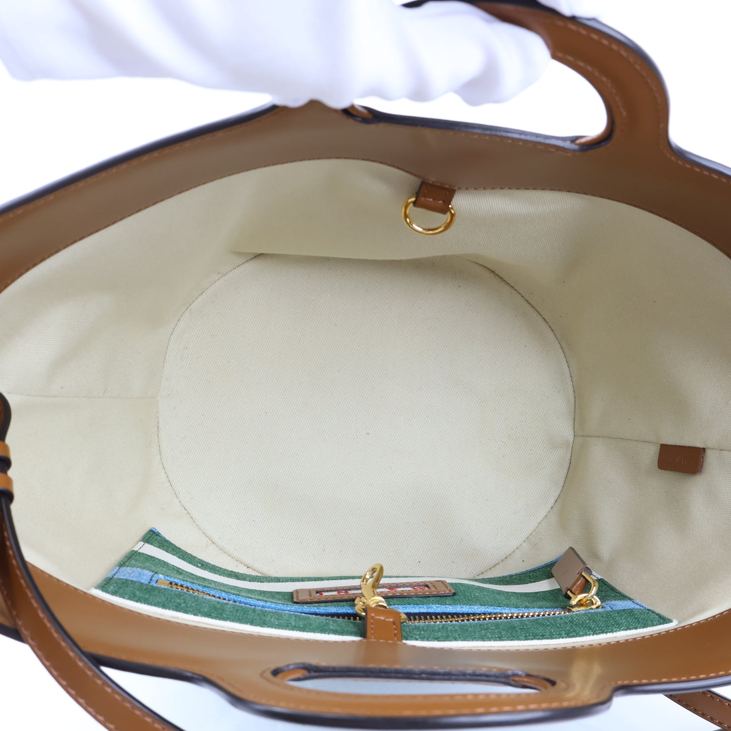 Marni Tote Tropicalia Small Canvas Green/Blue/White