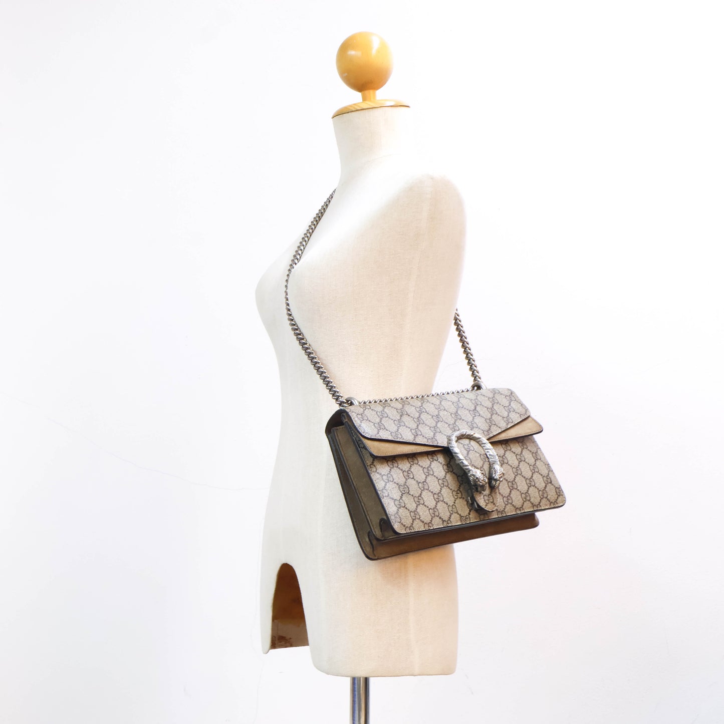 Gucci Dionysus GG Supreme Suede Brown