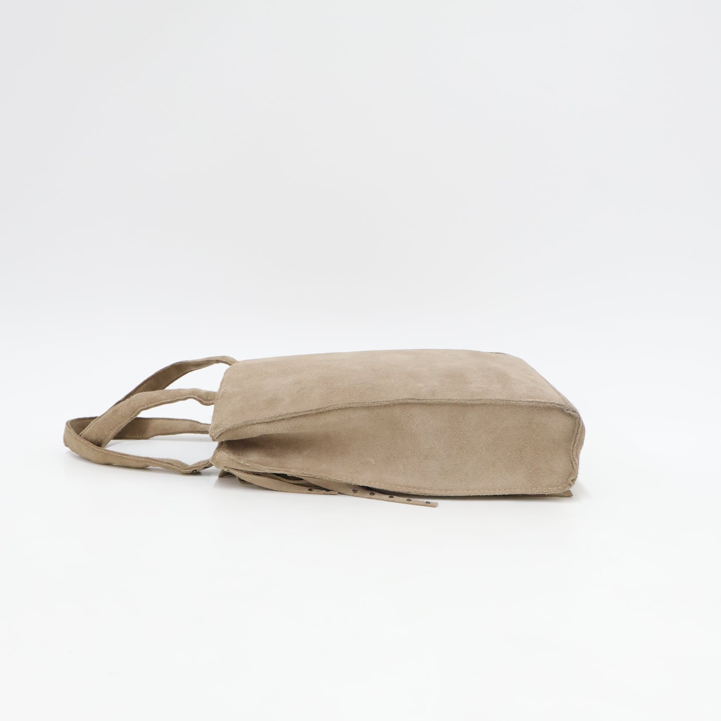 Chanel Mini Tote Bag Suede Fringe Brown