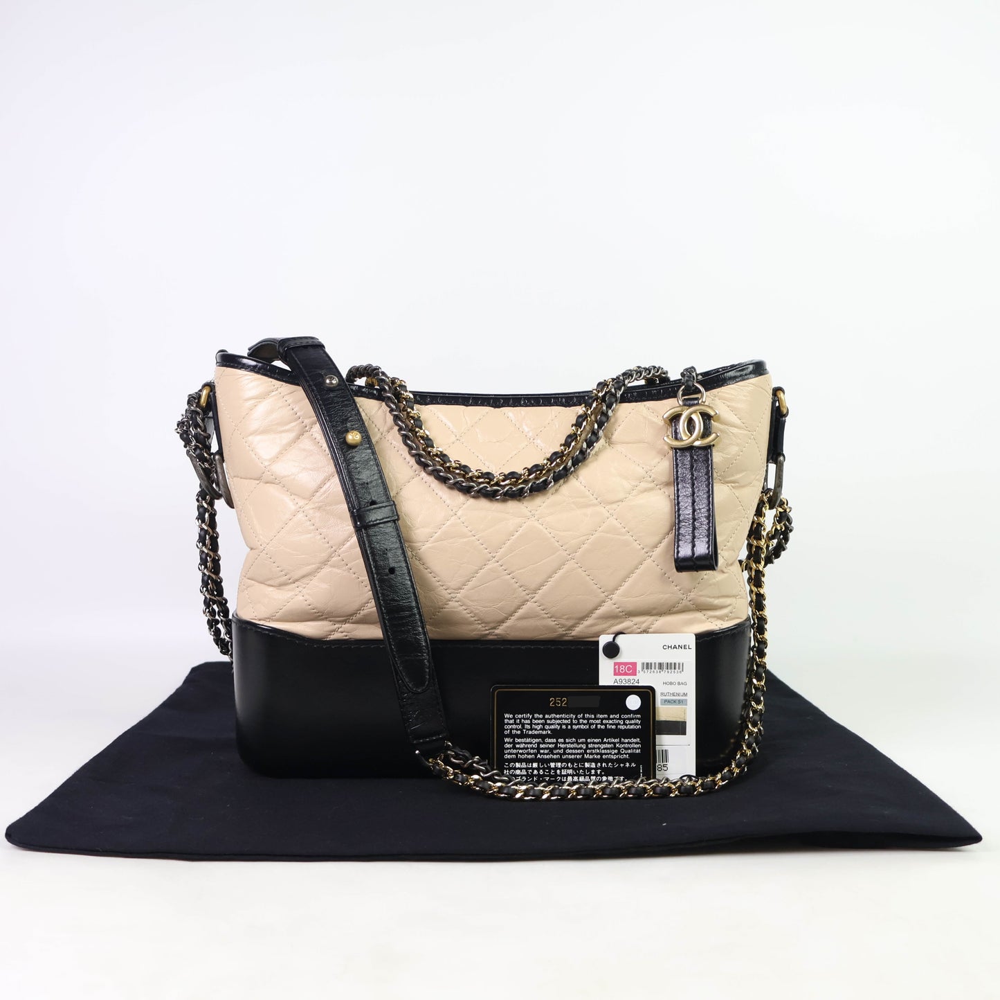 Chanel Gabrielle Medium Beige Black