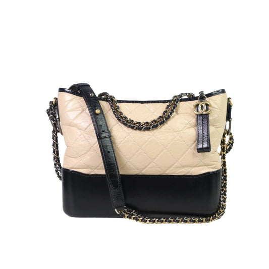 Chanel Gabrielle Medium Beige Black