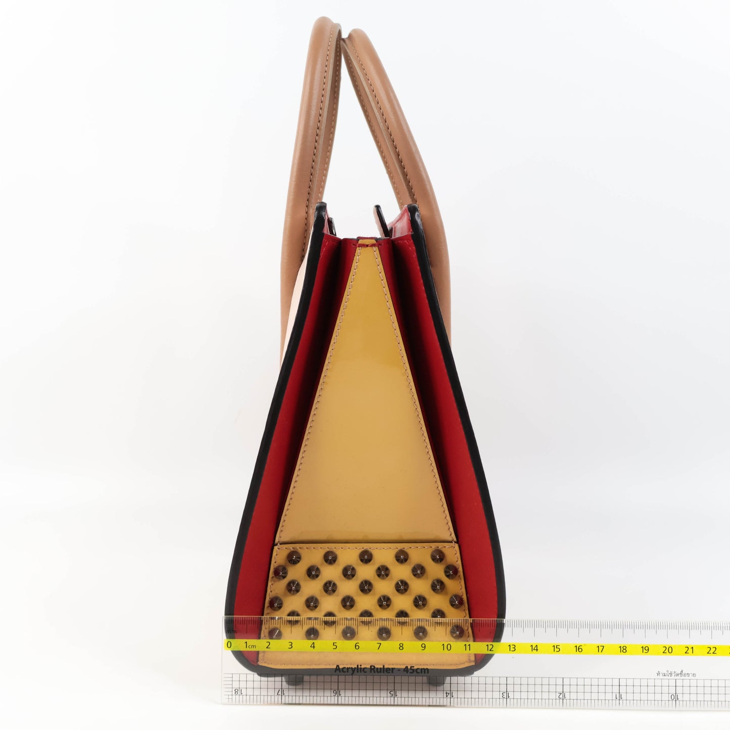 Christian Louboutin Handbag With Strap Beige Red