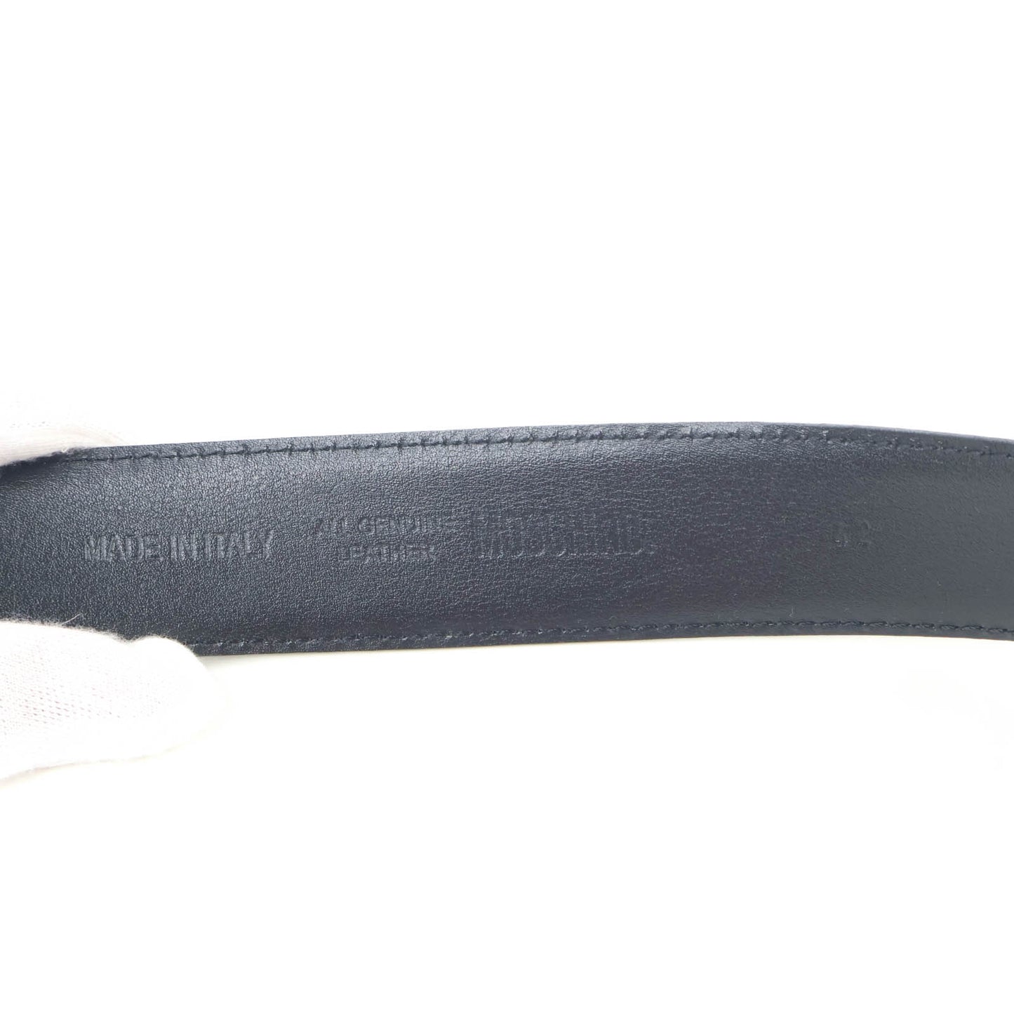 Moschino Belt Leather Black Buckle Gold