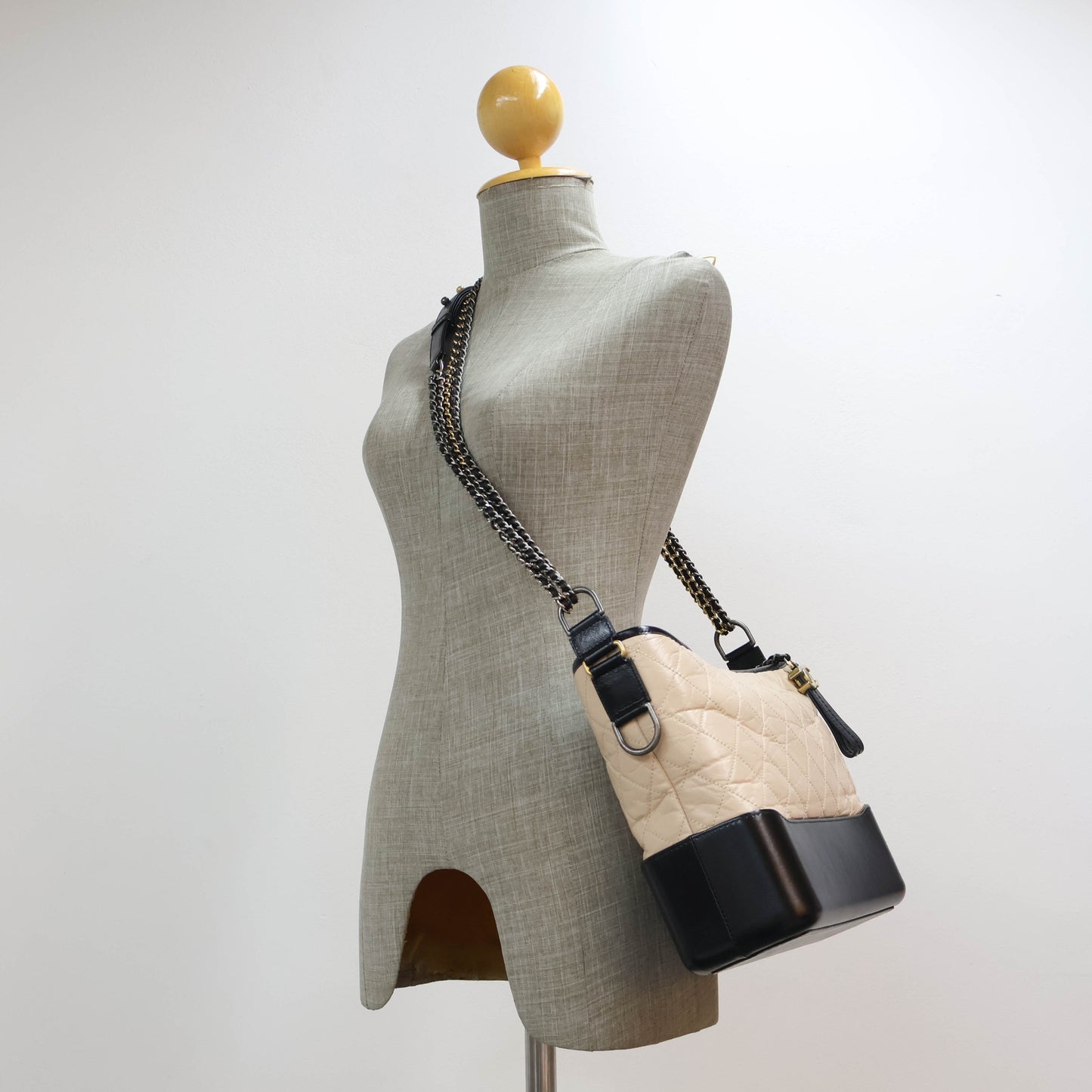 Chanel Gabrielle Medium Beige Black